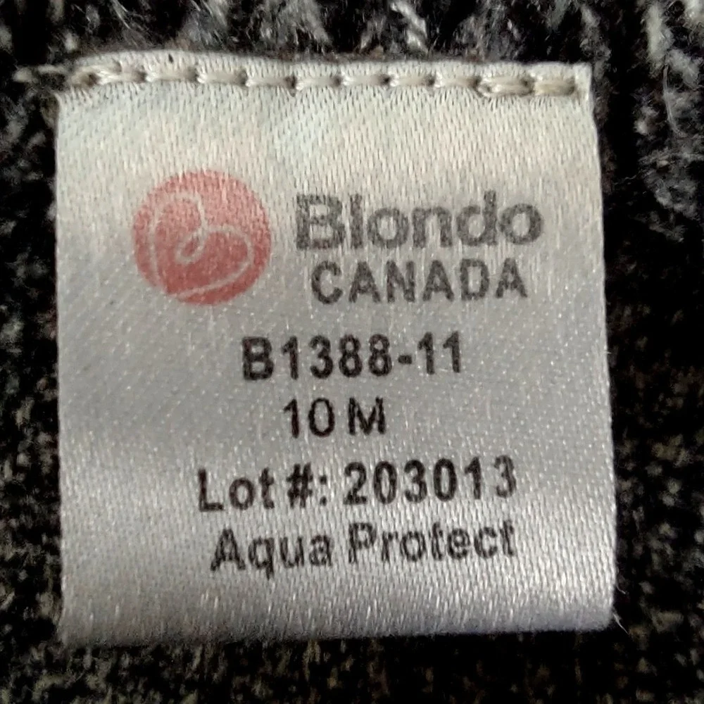 Blondo Canada Aqua Protect Black Leather Knit Cuff Boots Womens 10M‎ B1388-11